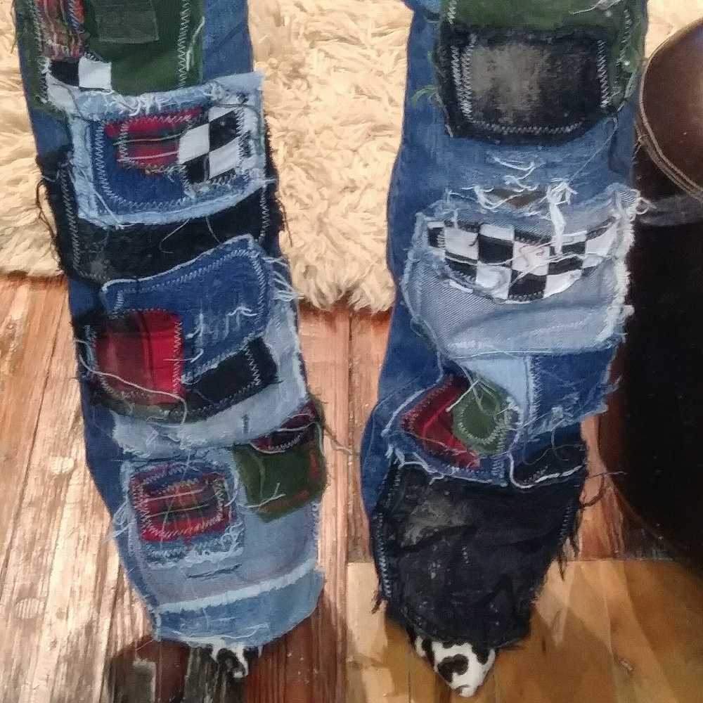Custom Patchwork Jeans. All Sizes - image 6